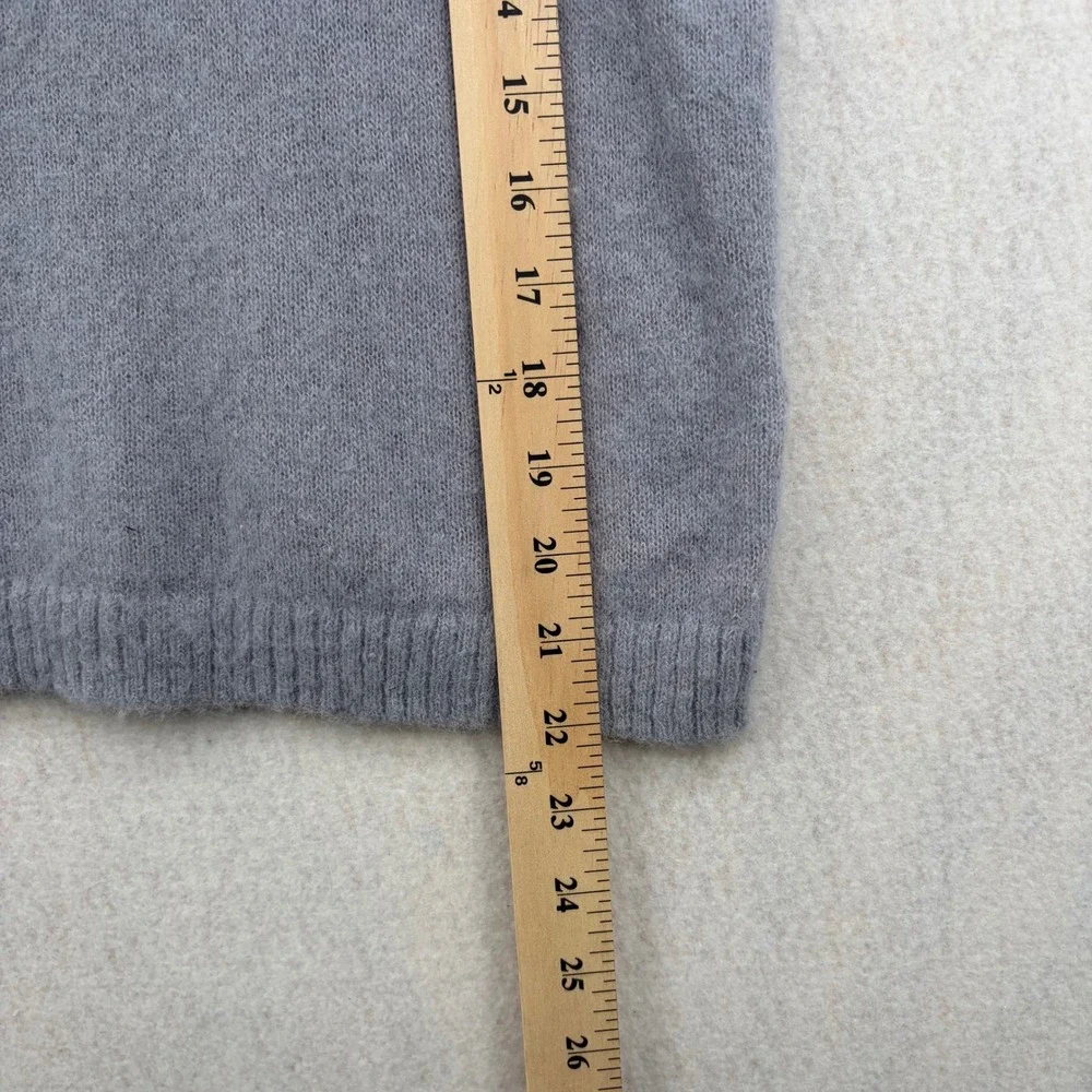 Everlane Alpaca Blend Short Sleeve Sweater Blue Gray Crew Neck Knit S